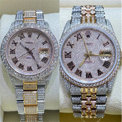 two tone bust down rolex|iced out rolex for sale.